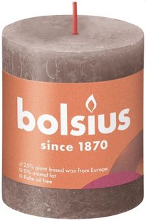Bolsius Kaars 80X68mm Taupe Rustiek