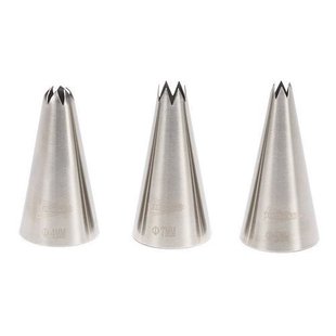 Patisse spuitmondjes roestvrijstaal 3 stuks