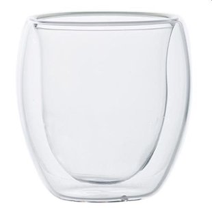 Borosilicate dubbelwandig koffieglas 80ml 2-pack