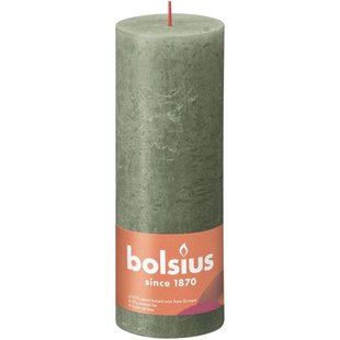 Bolsius Kaars 190X68mm Olijfgroen