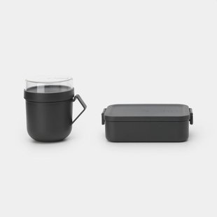 Brabantia Make & Take Lunchset 2 Delig Dark Grey