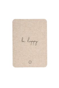 Zusss linnen kaart met envelop be happy