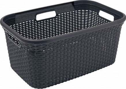 Curver Heupwasmand Rattan Gevlochten Grijs 45 Liter