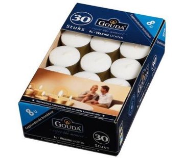 Gouda Theelichten 8 uur 30 stuks