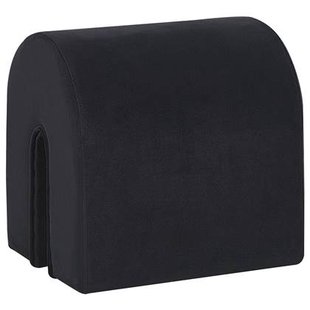 Beliani - MODOC - Poef - Zwart - 35 cm - Fluweel