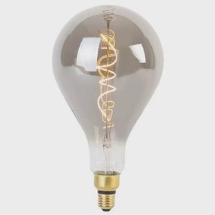 LUEDD E27 dimbare LED spiraal filament lamp A165 smoke 4W 120 lm LUEDD E27 dimbare LED spiraal filament lamp A165 smoke 4W 120 lm