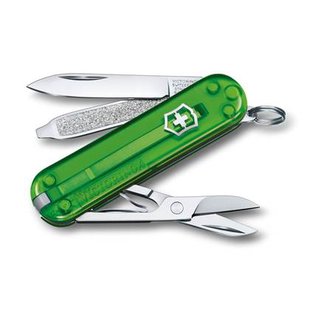 Victorinox Classic SD Transparent zakmes - Green Tea - 7 functies