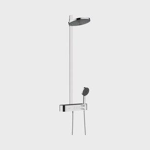 Regendouche set HansGrohe Pulsify S Showerpipe 2 Jets Met ShowerTablet Select 400 Chroom