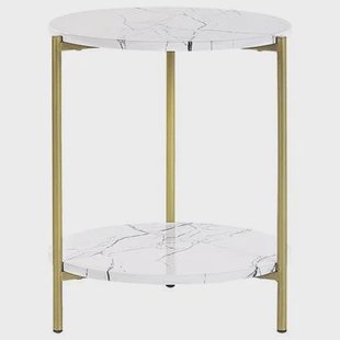 Beliani - REVA - Bijzettafel - Wit - MDF