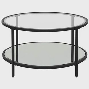 Beliani - BIRNEY - Salontafel - Zwart - Veiligheidsglas