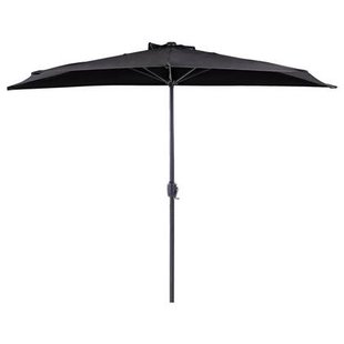 Beliani - GALATI - Halfronde parasol - Zwart - 270 cm - Polyester