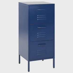 Beliani - WOSTOK - Kantoorkast - Marineblauw - Staal