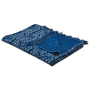 Beliani - SHIVPURI - Plaid - Marineblauw - 130 x 180 cm - Katoen