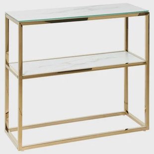 Beliani - AZUSA - Consoletafel - Wit - Veiligheidsglas