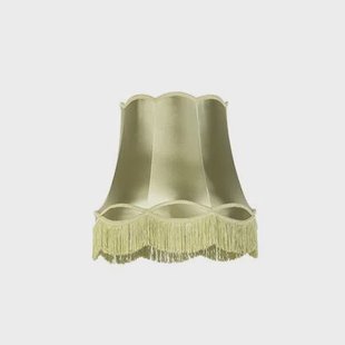 QAZQA Zijden lampenkap groen 45|30|44 - Granny