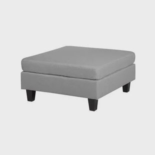 Beliani - FEVIK - Hocker - Lichtgrijs - Polyester