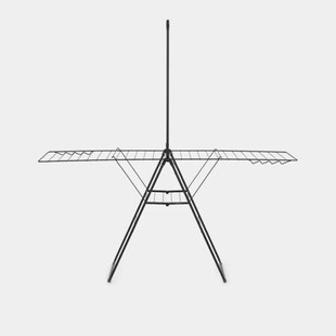 Brabantia Hangon Droogrek 25 meter Met Stang Matt Zwart