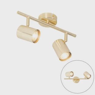 QAZQA Moderne plafondlamp messing 2-lichts verstelbaar - Jeana