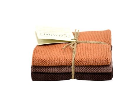 Solwang Design - vaatdoekjes - set van 3 - choco combi Solwang Design - vaatdoekjes - set van 3 - choco combi