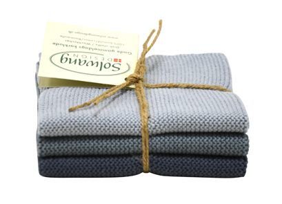 Solwang Design - vaatdoekjes - set van 3 - stormy grijs