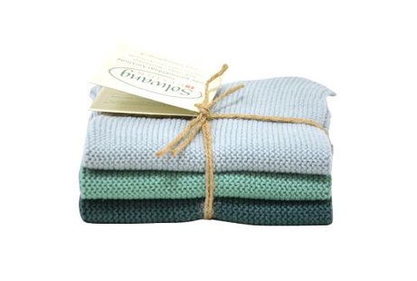 Solwang Design - vaatdoekjes - set van 3 - rustiek groen