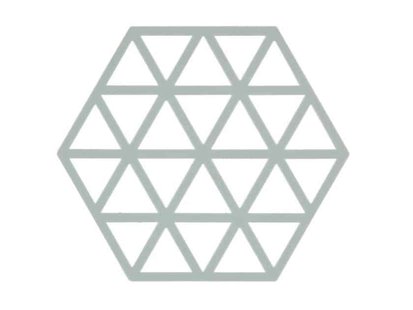 Zone Denmark - siliconen onderzetter Triangle - lichtgrijs - 16 x 14 cm