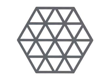 Zone Denmark - siliconen onderzetter Triangle - grijs - 16 x 14 cm