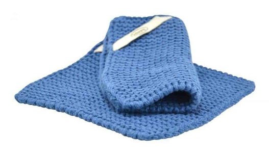 Solwang Design - pannenlappen - dusty blauw