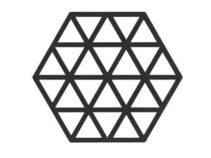 Zone Denmark - siliconen onderzetter Triangle - zwart - 16 x 14 cm