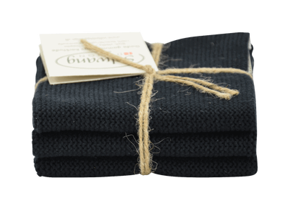 Solwang Design - vaatdoekjes - set van 3 - zwart