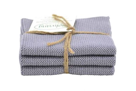 Solwang Design - vaatdoekjes - set van 3 - steel grey