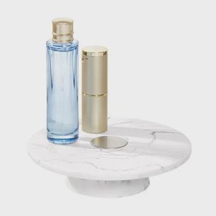 Badkamer Organizer, Plateau, Rond, Kunststof, Marmer Patroon - iDesign