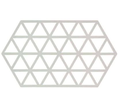 Zone Denmark - siliconen onderzetter Triangle - lichtgrijs - 24 x 14 cm