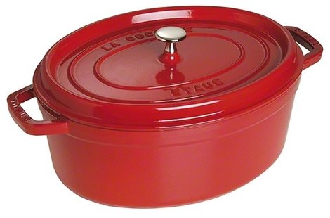 Staub - stoofpan gietijzer - rood - 31 cm