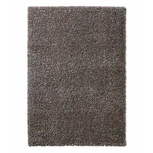 Tapeso Vierkant hoogpolig vloerkleed effen Classic - donkergrijs - Tapeso Vierkant hoogpolig vloerkleed effen Classic - donkergrijs -