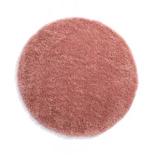 Tapeso Rond hoogpolig vloerkleed - Cozy Shaggy - roze - 80 cm