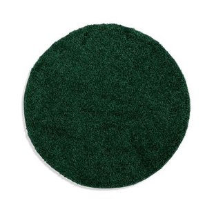 Tapeso Rond hoogpolig vloerkleed shaggy Trend effen - jade - 200 cm