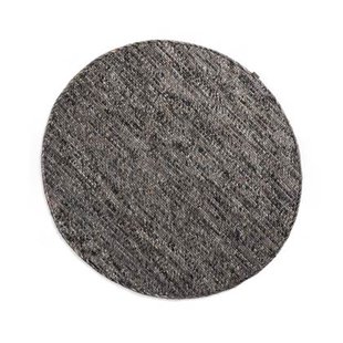 Nordic Weavers Rond wollen vloerkleed Lett - grijs|bruin - 190 cm