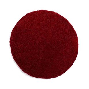 Tapeso Hoogpolig vloerkleed shaggy Trend effen rond - rood - 300 cm