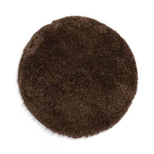 Tapeso Rond hoogpolig vloerkleed - Cozy Shaggy - bruin - 240 cm