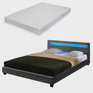 Bedframe Milaan met ledverlichting inclusief matras 180 x 200 cm | PremiumXL
