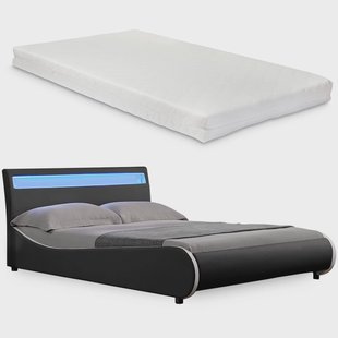 Bedframe Valencia met LED verlichting inclusief matras 180 x 200 cm | PremiumXL