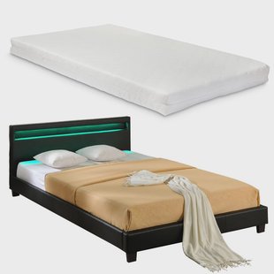 Bedframe Paris met LED verlichting inclusief matras 140 x 200 cm | PremiumXL
