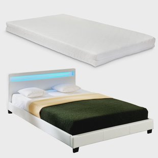 Bedframe Paris met LED verlichting inclusief matras 140 x 200 cm | PremiumXL