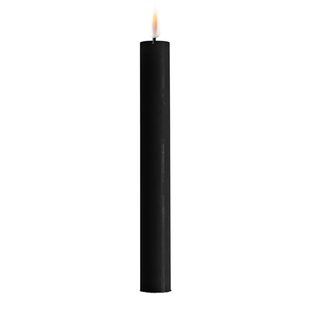 Deluxe Homeart - led dinerkaars recht - set van 2 - zwart - 24 cm Deluxe Homeart - led dinerkaars recht - set van 2 - zwart - 24 cm