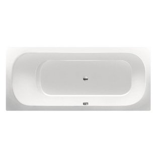 Xenz Aruba Ligbad - 170x75x48 - afvoer Midden - acryl - wit 6801-01