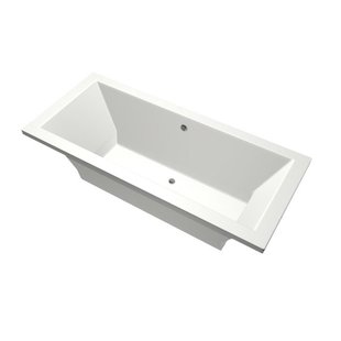 Xenz Society Duobad - 170x75x53 - afvoer Midden - acryl - wit mat 6870-03
