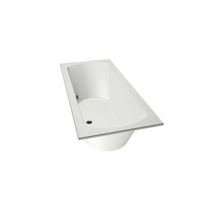 Xenz Lagoon Duobad - 170x75x53 - afvoer Midden - acryl - wit mat 6927-03