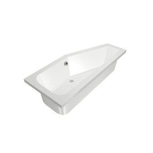 Xenz Lagoon Hoekbad - 170x75x48 - afvoer Midden - Rechts - Compact - acryl - wit 6983-01