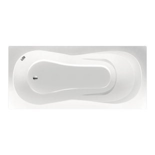 Xenz Curaçao Douchebad - 175x80x47 - afvoer uiteinde - acryl - wit 6802-01